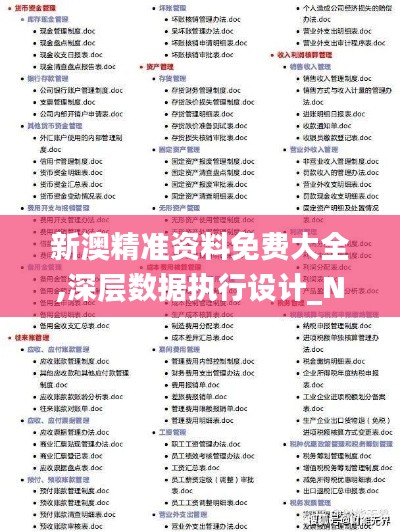 新澳精准资料免费大全,深层数据执行设计_Notebook2.161