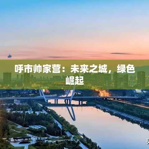 呼市帅家营：未来之城，绿色崛起