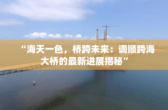 “海天一色,桥跨未来:调顺跨海大桥的最新进展揭秘”