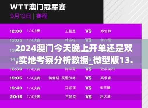 2024澳门今天晚上开单还是双,实地考察分析数据_微型版13.275