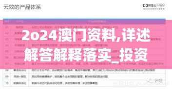 2o24澳门资料,详述解答解释落实_投资版2.152