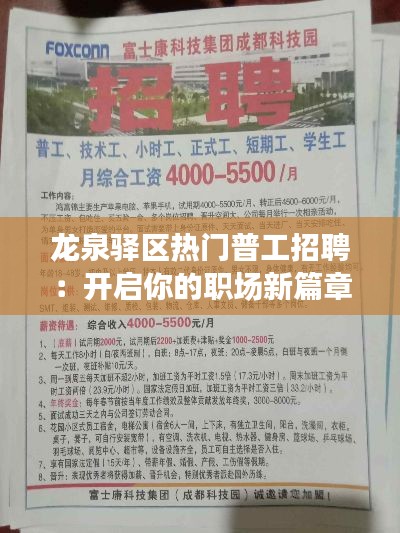 龙泉驿区热门普工招聘：开启你的职场新篇章