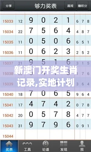 新澳门开奖生肖记录,实地计划验证数据_Kindle9.437