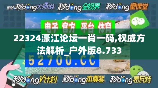 22324濠江论坛一肖一码,权威方法解析_户外版8.733