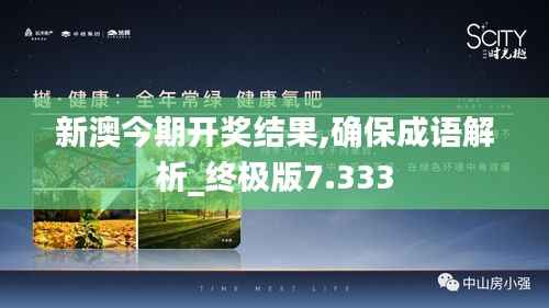 新澳今期开奖结果,确保成语解析_终极版7.333