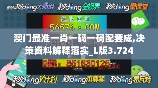澳门最准一肖一码一码配套成,决策资料解释落实_L版3.724
