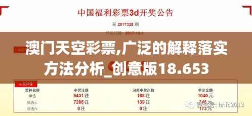 澳门天空彩票,广泛的解释落实方法分析_创意版18.653