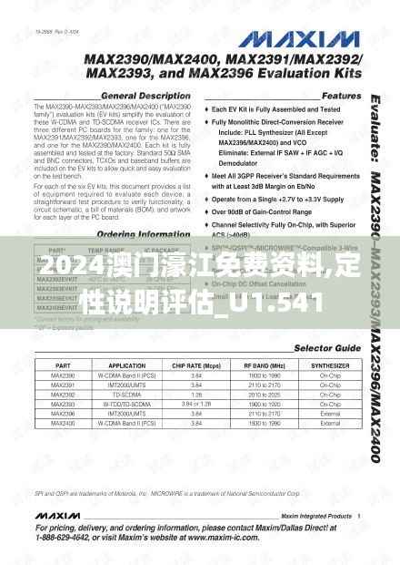 2024澳门濠江免费资料,定性说明评估_U1.541