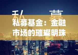 私募基金:金融市场的璀璨明珠