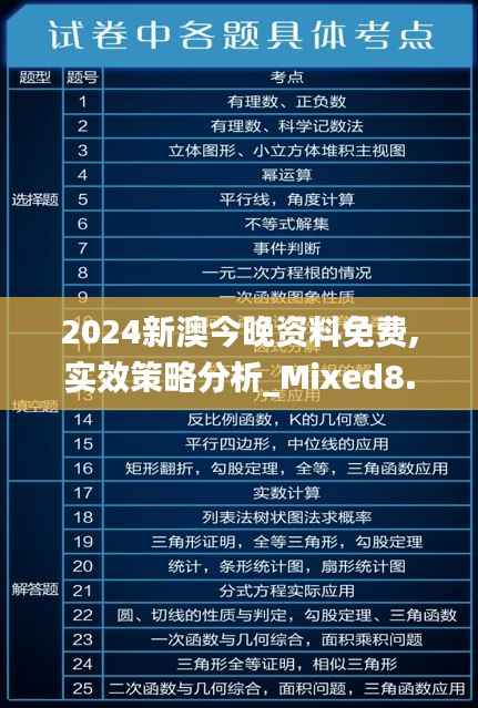2024新澳今晚资料免费,实效策略分析_Mixed8.878
