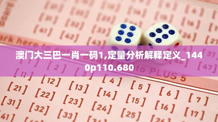 澳门大三巴一肖一码1,定量分析解释定义_1440p110.680