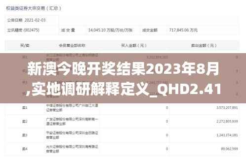 新澳今晚开奖结果2023年8月,实地调研解释定义_QHD2.413