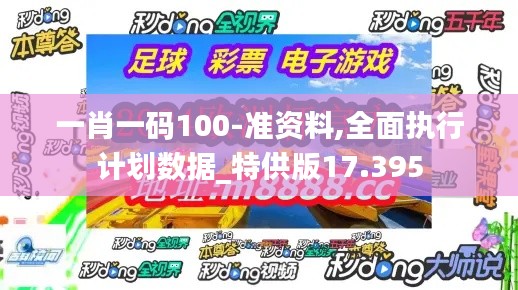 一肖一码100-准资料,全面执行计划数据_特供版17.395