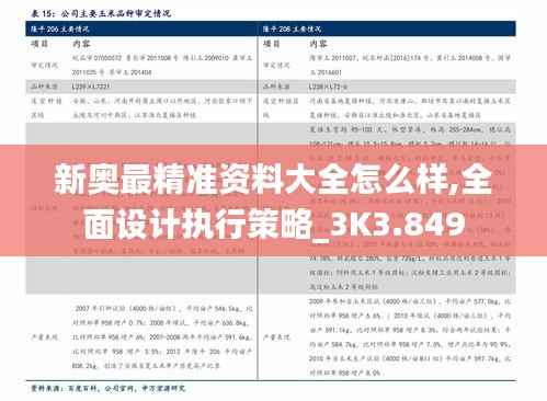 新奥最精准资料大全怎么样,全面设计执行策略_3K3.849