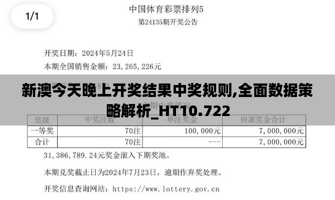 新澳今天晚上开奖结果中奖规则,全面数据策略解析_HT10.722