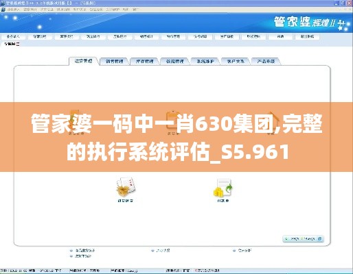 管家婆一码中一肖630集团,完整的执行系统评估_S5.961