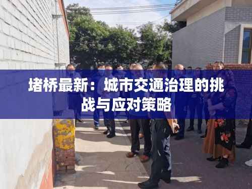 堵桥最新:城市交通治理的挑战与应对策略