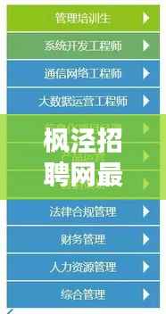 枫泾招聘网最新招聘信息汇总:职位丰富,机遇无限