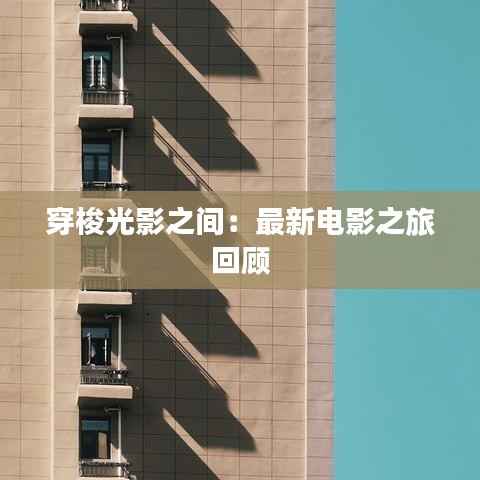 穿梭光影之间:最新电影之旅回顾