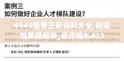 4949免费正版资料大全,稳定性策略解析_豪华版8.423