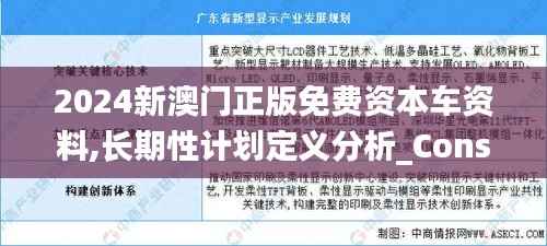 2024新澳门正版免费资本车资料,长期性计划定义分析_Console4.961
