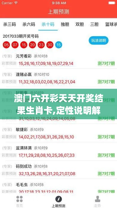 澳门六开彩天天开奖结果生肖卡,定性说明解析_app4.238