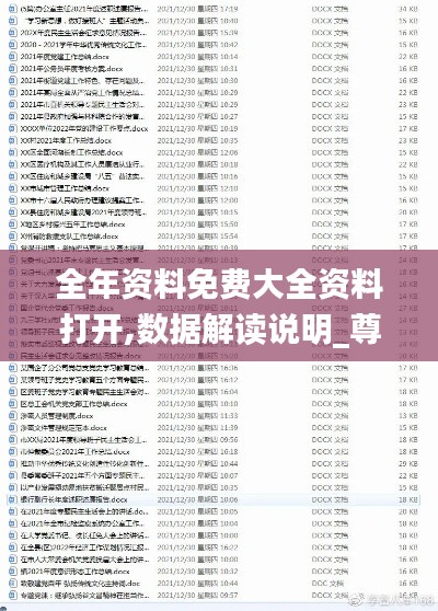 全年资料免费大全资料打开,数据解读说明_尊享款4.762