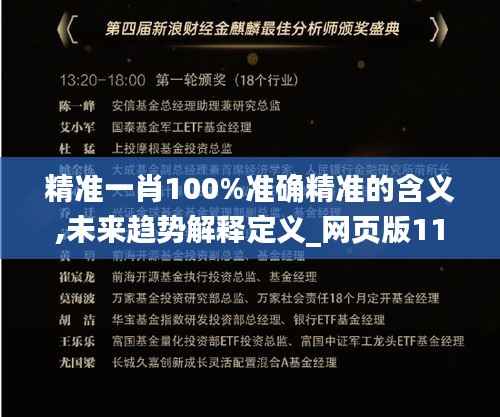 精准一肖100%准确精准的含义,未来趋势解释定义_网页版11.498