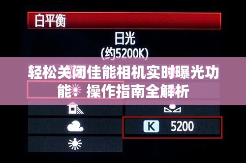 轻松关闭佳能相机实时曝光功能:操作指南全解析