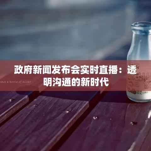 政府新闻发布会实时直播:透明沟通的新时代