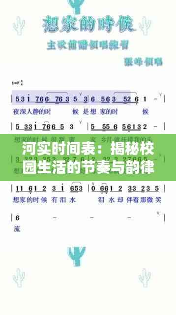 河实时间表：揭秘校园生活的节奏与韵律