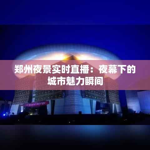 郑州夜景实时直播：夜幕下的城市魅力瞬间