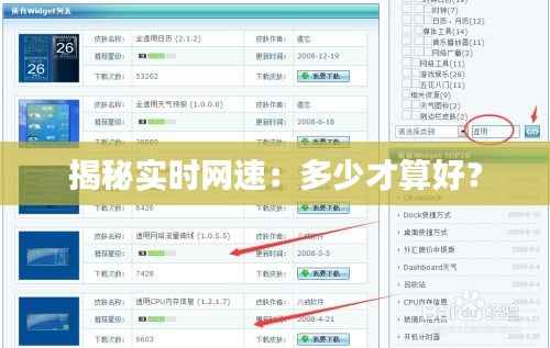 揭秘实时网速:多少才算好?