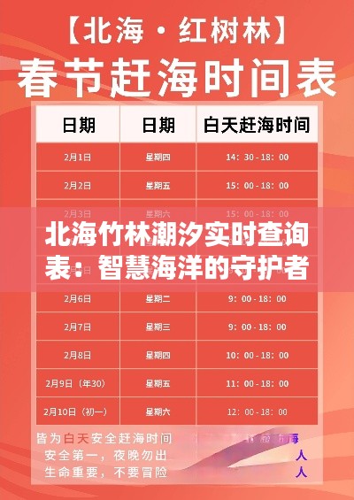 北海竹林潮汐实时查询表:智慧海洋的守护者