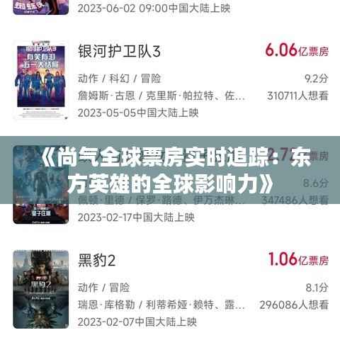 《尚气全球票房实时追踪:东方英雄的全球影响力》