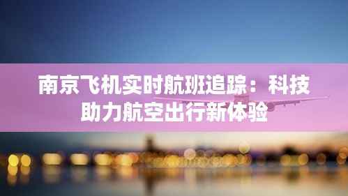 南京飞机实时航班追踪:科技助力航空出行新体验