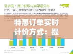 特惠订单实时计价方式：提升用户体验与效率的新策略