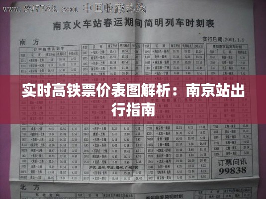 实时高铁票价表图解析:南京站出行指南