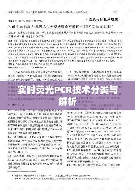 实时荧光PCR技术分类与解析