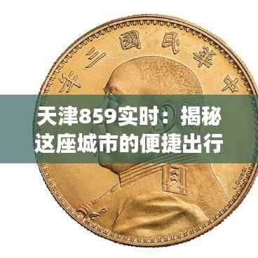 天津859实时:揭秘这座城市的便捷出行新选择