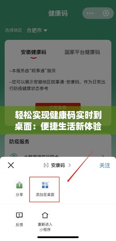 轻松实现健康码实时到桌面：便捷生活新体验