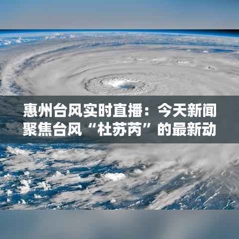 惠州台风实时直播：今天新闻聚焦台风“杜苏芮”的最新动态