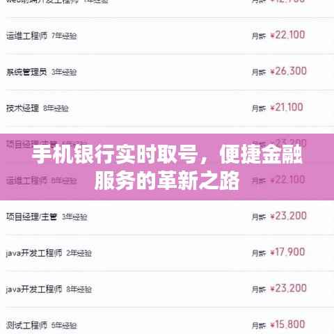 手机银行实时取号,便捷金融服务的革新之路