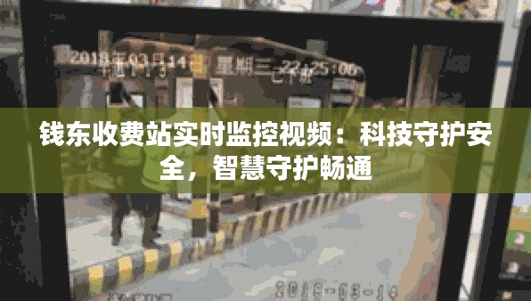 钱东收费站实时监控视频:科技守护安全,智慧守护畅通