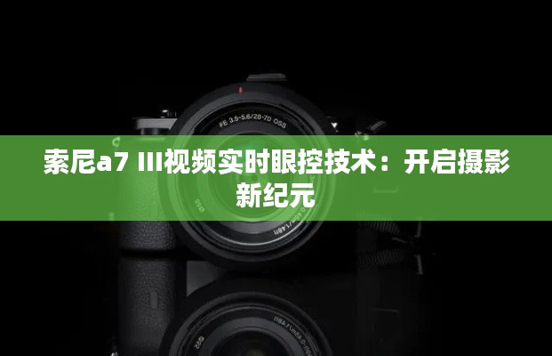 索尼a7 III视频实时眼控技术:开启摄影新纪元