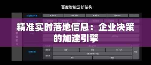 精准实时落地信息:企业决策的加速引擎