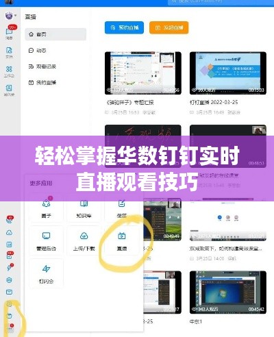 轻松掌握华数钉钉实时直播观看技巧
