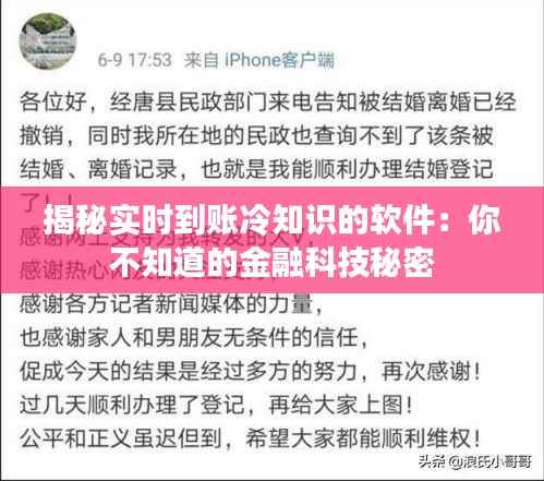 揭秘实时到账冷知识的软件:你不知道的金融科技秘密