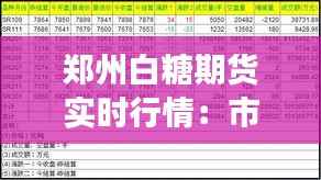 郑州白糖期货实时行情:市场动态与投资分析