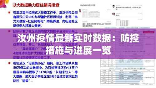 汝州疫情最新实时数据:防控措施与进展一览